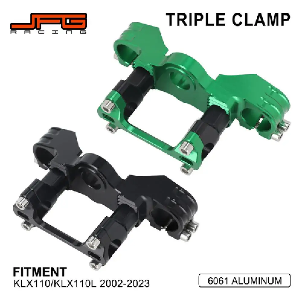 Accessori Moto Cnc Triplo Morsetto Attacco Manubrio Sterzo Per Kawasaki Klx110 Klx 110 Klx110L Klx 110L 2002-2023 Alluminio