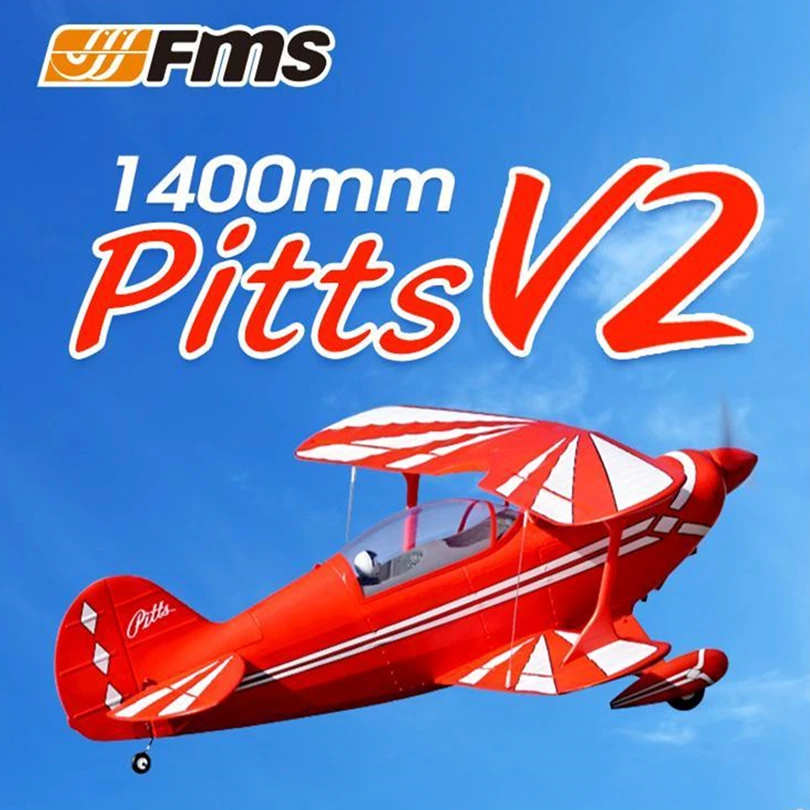 Fms 1400Mm 1.4M Pitts Special Aerobatic 3D Biplane Rc Airplane Pnp 6S Epo Gaint Aereo Modello Radiocomandato Su Larga Scala