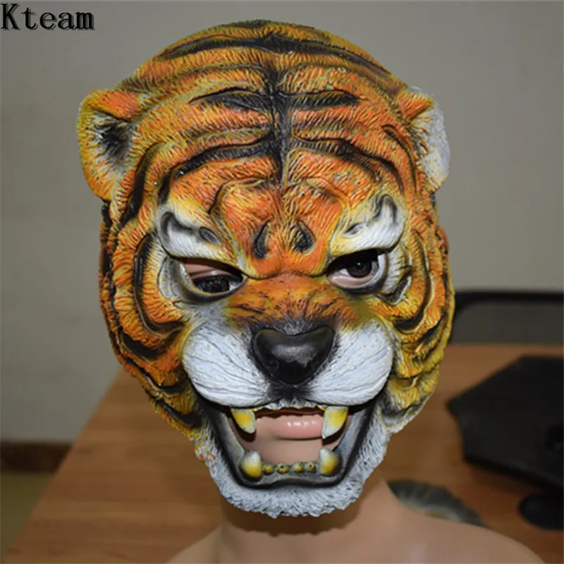 Top Grade Halloween Party Monkey Tiger Wolf Mask Funny Animal Mask Masquerade Party Pu Face Mask Fancy Dress For Kids And Adults