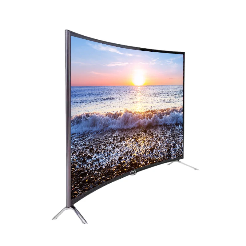 Tv A Schermo Curvo/Piatto All'Ingrosso Qled Tv 4K Smart Tv 32 43 50 55 65 Pollici Tv Digitale Dvb-T2/S2