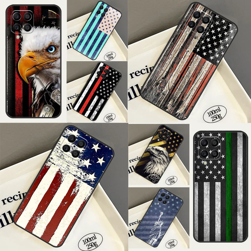 Custodia Bandiera Americana Usa Per Samsung Galaxy M13 M23 M33 M53 M11 M21 M31 M51 M12 M32 M52 M54 M14 M30S M20 Coque