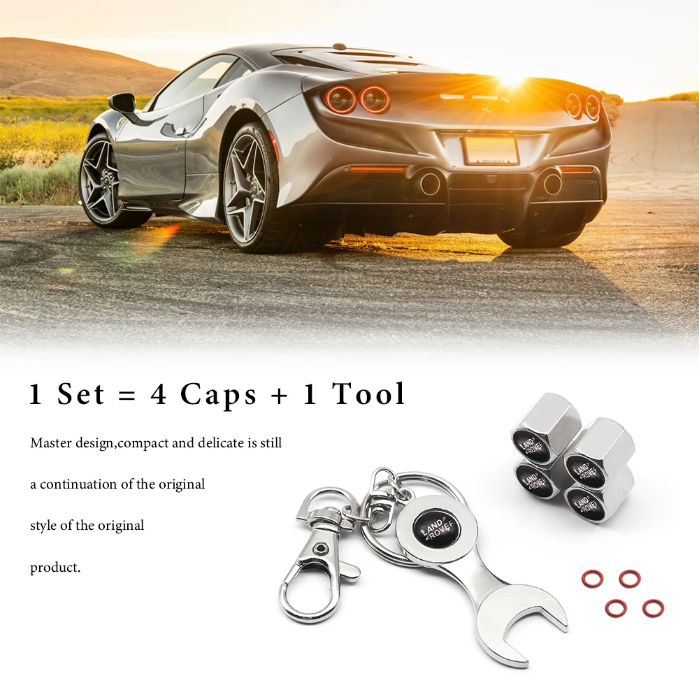 5 Pack Tappo Valvola Auto Carry Wrench Portachiavi Parti Della Ruota Strumenti Di Riparazione Auto Per Land Rover Freelander 2 L2 Lf L319 L462 Rang