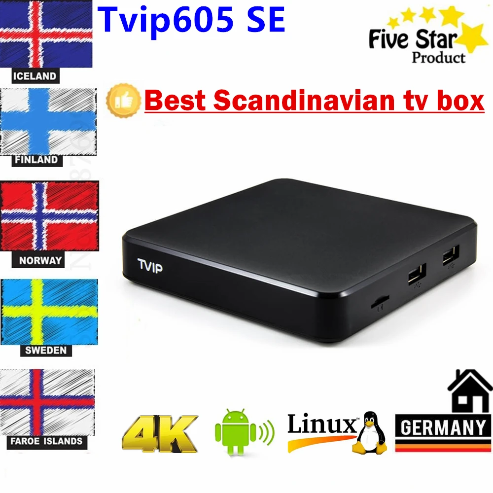 Originale Tvip.605 Se 4K Linux Tv Box 8G S905X Quad Core Tvip S-Box V.605 Hd 2.4G/5G Wifi Funziona Su Linux Tv Box Germania Stock