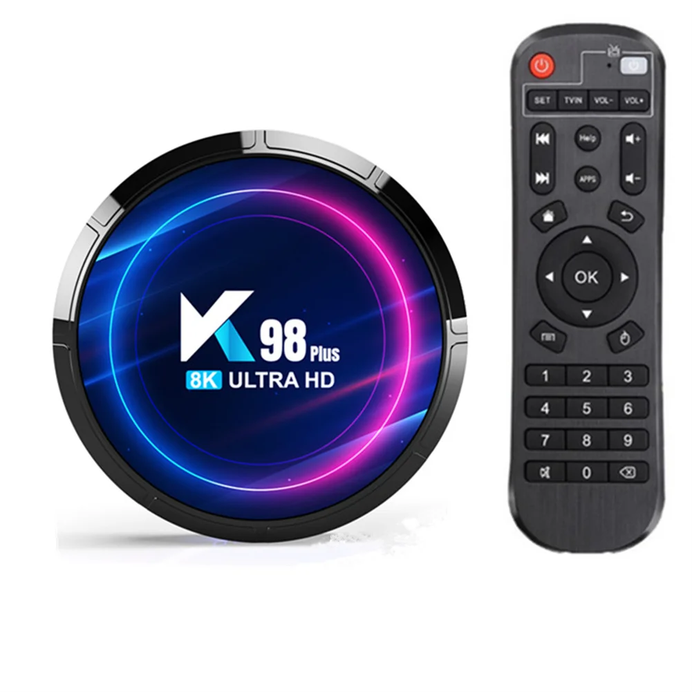 K98 Plus Android 13 Tv Box Set Top Box Lettore Multimediale Digitale Home Ultra Hd Dual Wifi 8K Smart Tv Box Con Telecomando
