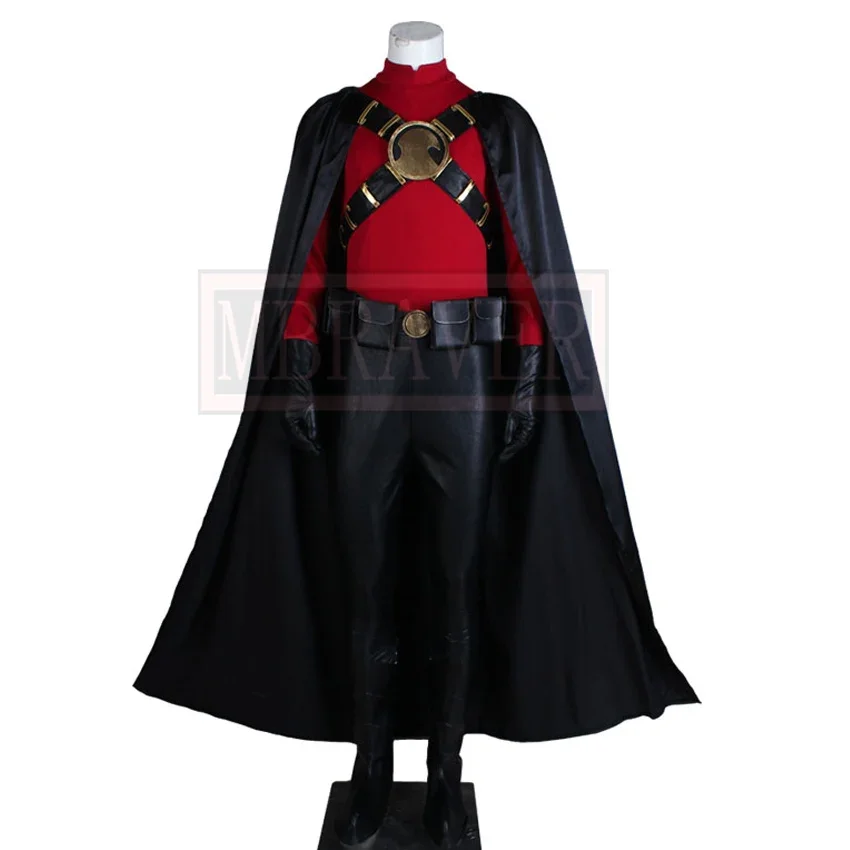 Arkham City Red Robin Cos Costume Cosplay Party Natale Halloween Custom Made Qualsiasi Dimensione