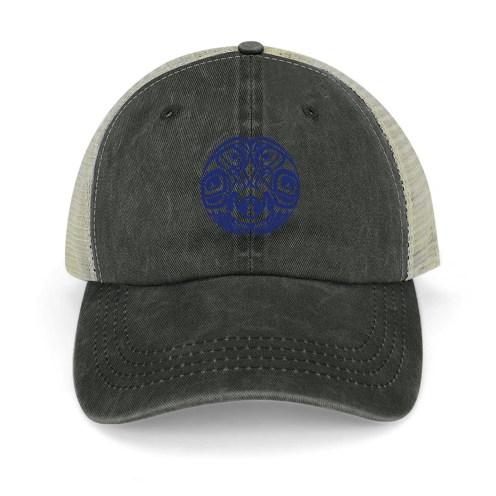 Double Raven Circle Pacific Northwest Formline Salish Haida Eagle Moon Cappello Da Cowboy Custom Cap Rugby Ball Cap Golf Uomo Donna