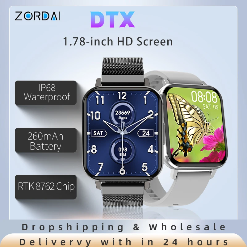 2024 Dtx Smart Watch Promemoria Messaggio Impermeabile Fitness Touch Relogio Smartwatch Per Samsung Xiaomi 4 Android Per Uomo Donna