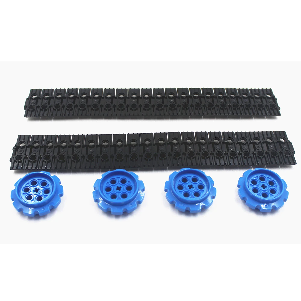 Moc Block Technical Parts 40Pcs Track Element, 5 X1.5 + 4Pcs Pignone, Dia40,7 Compatibile Con Lego Per Bambini Ragazzi Giocattolo 88323 57519