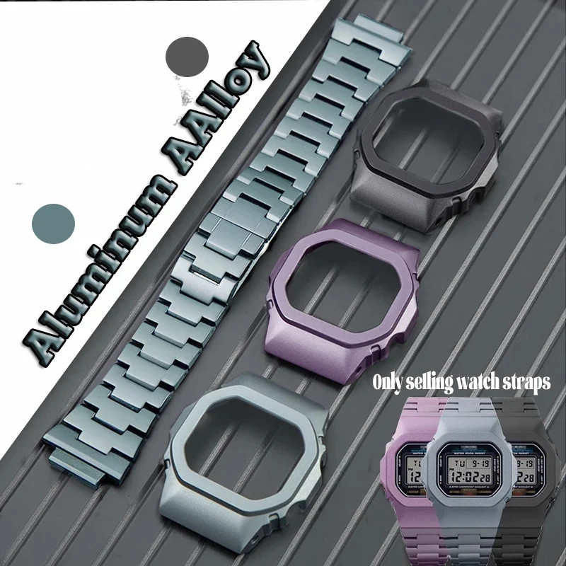 Modifica Set Lunetta Cinturino Per Casio G-Shock Dw5600/Dw-B5600/5700 Dw-5600 Gw-5600 Gw-B5600 Cassa Cinturino In Lega Di Alluminio Metallo