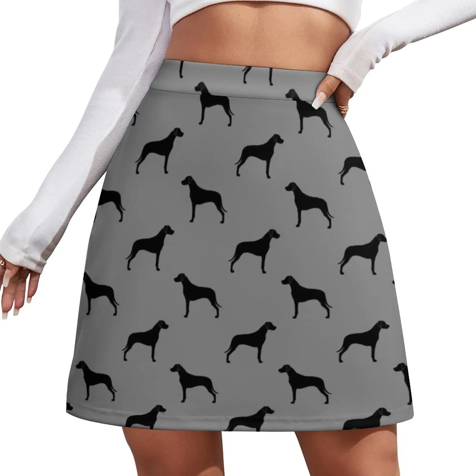 Gonne Minigonna Rhodesian Ridgeback Silhouette(S) Per Le Donne Vestiti Delle Donne Coreane