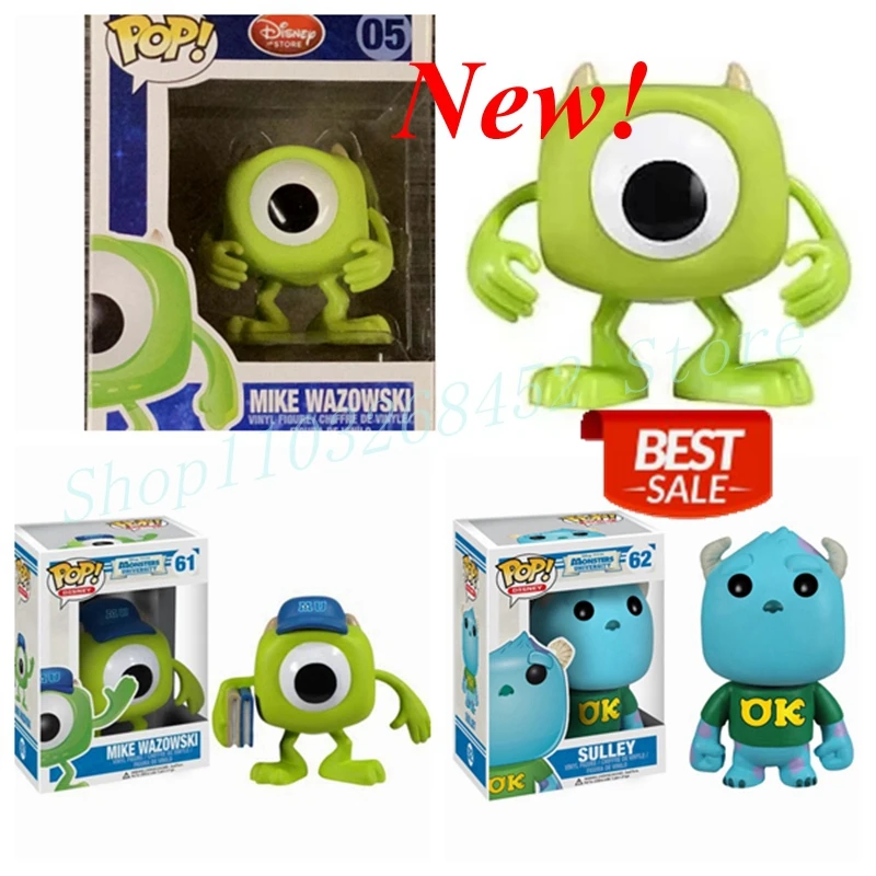 2024 New Funko Pop Monsters University Disney #05 Mike Wazowski #61 Sulley #62 Joker Vinyl Action Figure Toys Bambole Regali