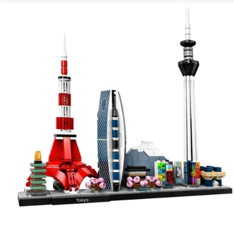 Tokyo Singapore Las Vegas London Dubai City Architecture Skyline Building Blocks Set Con Led Street View Bricks Toys For Kids