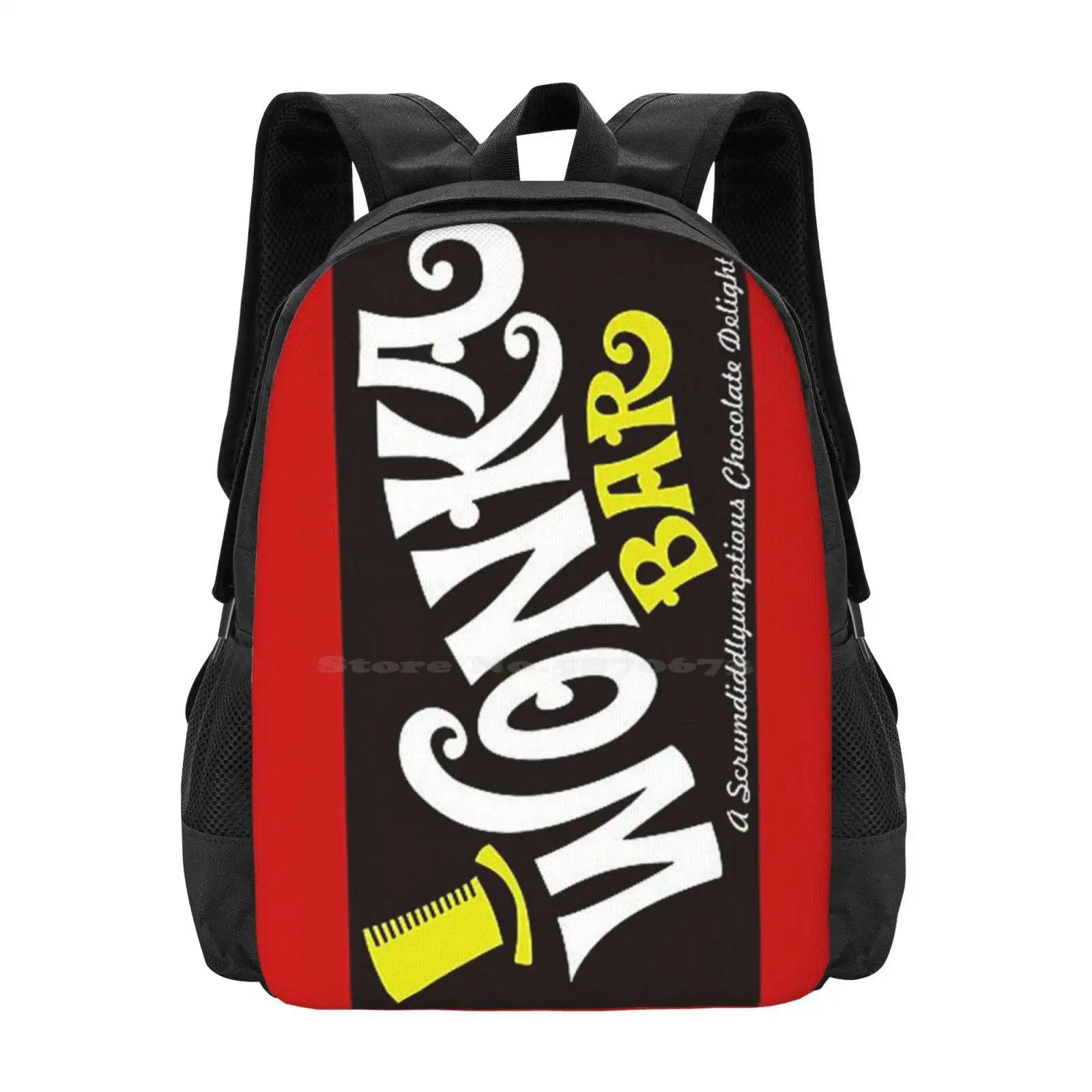 Bar Wonka School Bags Zaino Per Laptop Da Viaggio The Chocolate Factory Usp1 Wonka Bar Biglietto Dorato Gene Wilder Charlie