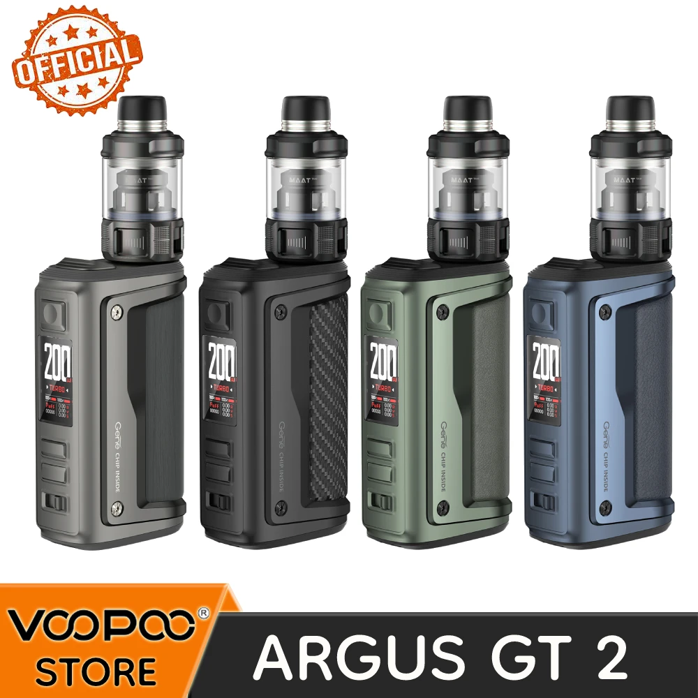 Voopoo Argus Gt Ii Box Mod 200W Kit Vaporizzatore Sigaretta Elettronica 6.5Ml Pnp Pod Tank Vaper Vape Mod Kit Gene.Tt 2.0 Chip Ip68