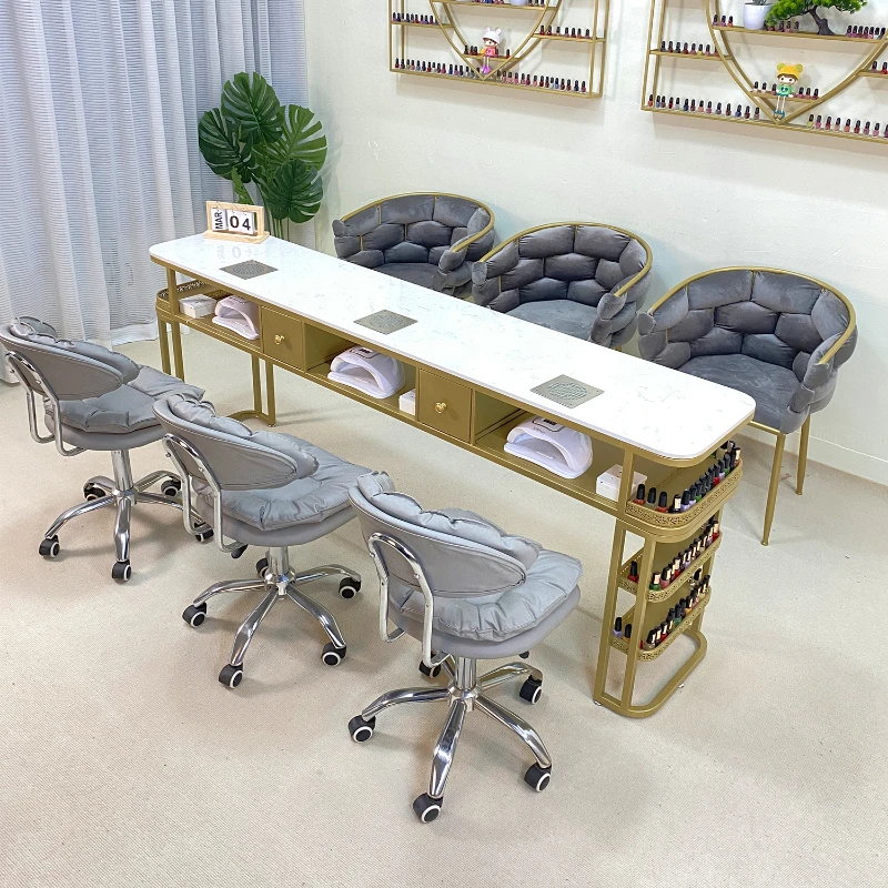Organizer Professionals Nail Desk Chairs Storage Modern Nordic Nail Table Designer Art Tavolo Per Unghe Salon Furniture