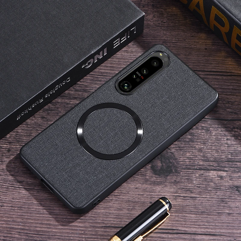Per Sony Xperia 1 Vi Custodia Custodia Magnetica Opaca In Tessuto Di Lusso Per Xperia 1 V I Paraurti Sottile Antiurto Sonyxperia 1Vi Funda