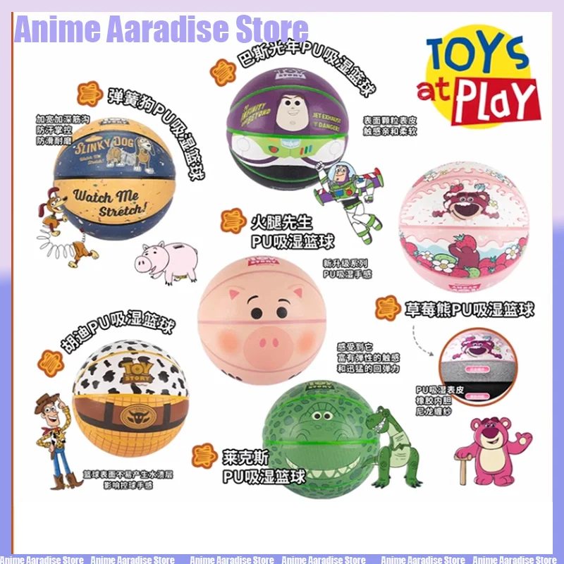 Toy Story Disney Strawberry Bear Woody Anime Buzz Lightyear Giocattoli Da Basket Professionali Taglia 7 Pu Basket Per Regali Per Bambini