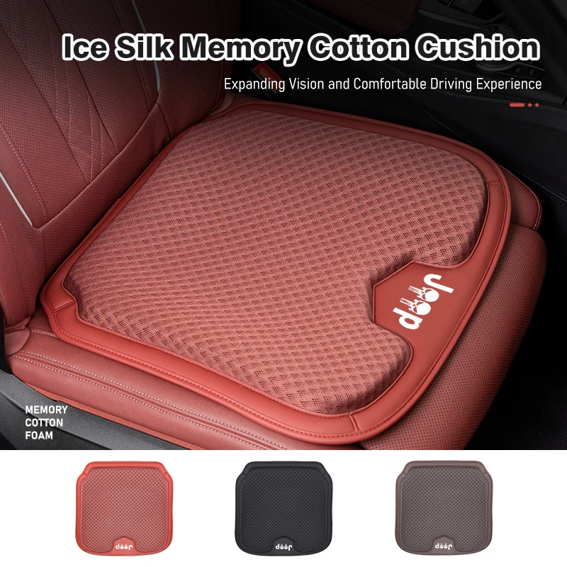 Per Jeep Car Seat Cover Cuscino Ice Silk Protector Soft Traspirante Wrangler-Jk Jl Cherokee Patriot Liberty Commander