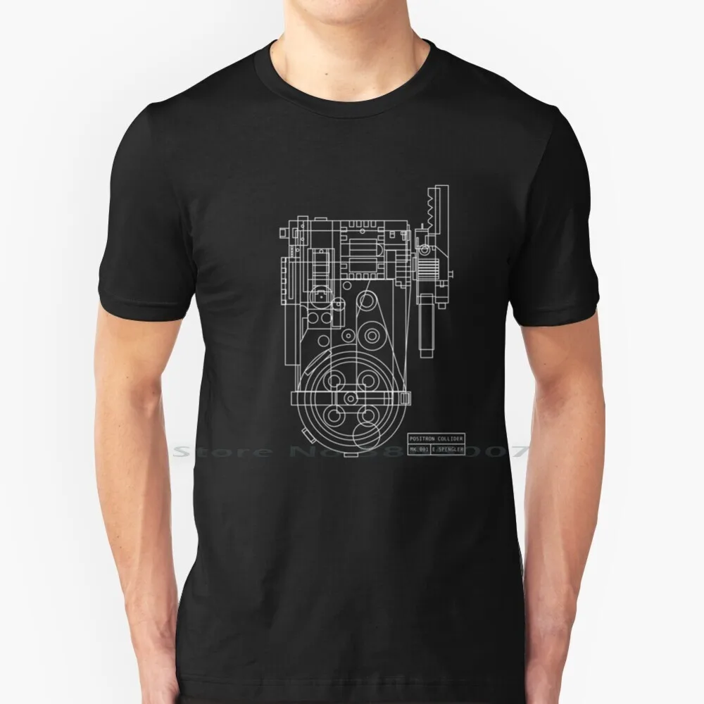 Collider ( Proton Pack) Maglietta Blueprint Cotton 6Xl Proton Pack Positron Collider Blueprint Movie
