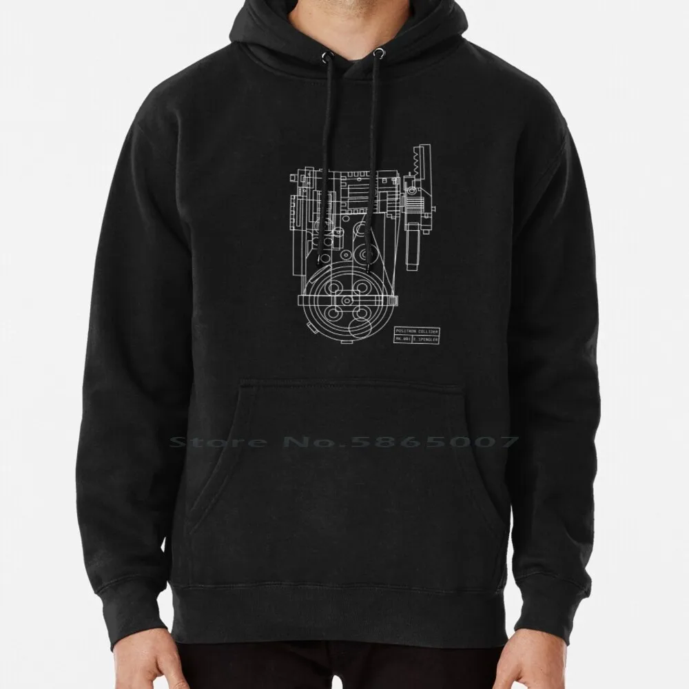 Collider ( Proton Pack) Felpa Con Cappuccio Blueprint Maglione 6Xl Cotton Proton Pack Positron Collider Blueprint Movie Women