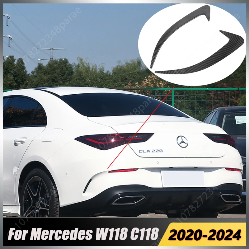 Nero Paraurti Posteriore Spoiler Canards Vents Copertura Trim Per Mercedes Benz Classe Cla W118 C118 Cla200 220 250 260 45 Amg 2020-2024