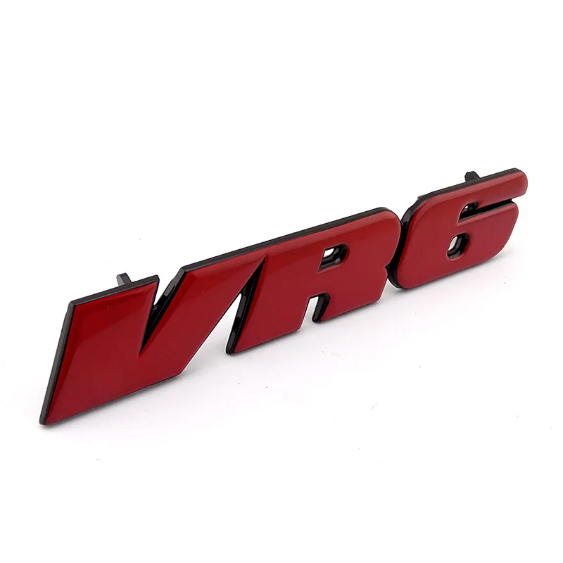 Chrome 3D Sticker Vr6 Car Grill Badge Emblem Decalcomania Mk3 Griglia Auto Logo Per Vw Golf Corrado Jetta Passat