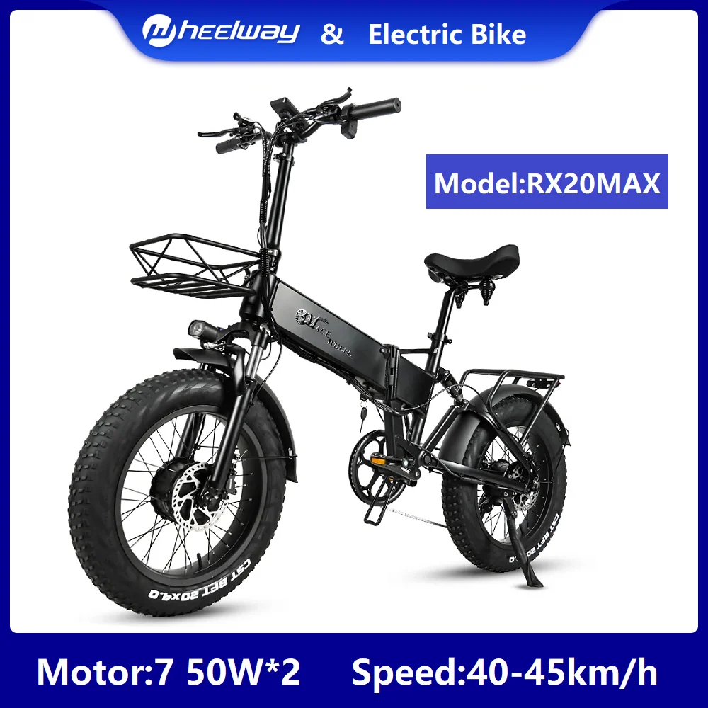 Bicicletta Elettrica Pieghevole Da 20 Pollici Cmacewheel Rx20 Max 1500W Doppio Motore 20 * 4.0Fat Tire E-Bike Mountain Bike Neve Con Batteria 17Ah