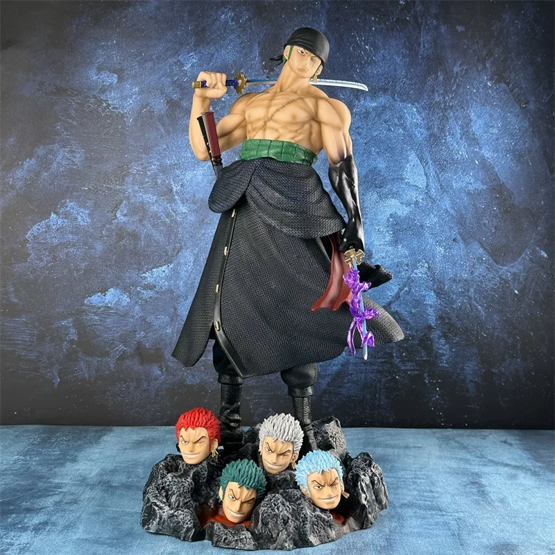 One Piece 50Cm Anime Figure Gk Fantasy Sauron Testa Sostituibile Sauron Roronoa Zoro Manga Anime Statue Action Figure