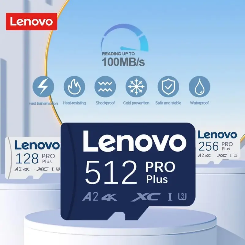 Lenovo Micro Tf Sd Card 2Tb 1Tb A2 Memory Card U3 Sd Card 128Gb Sd/Tf Memoria Flash Per Nintendo Switch Ps4 Ps5 Gaming Laptop Pc