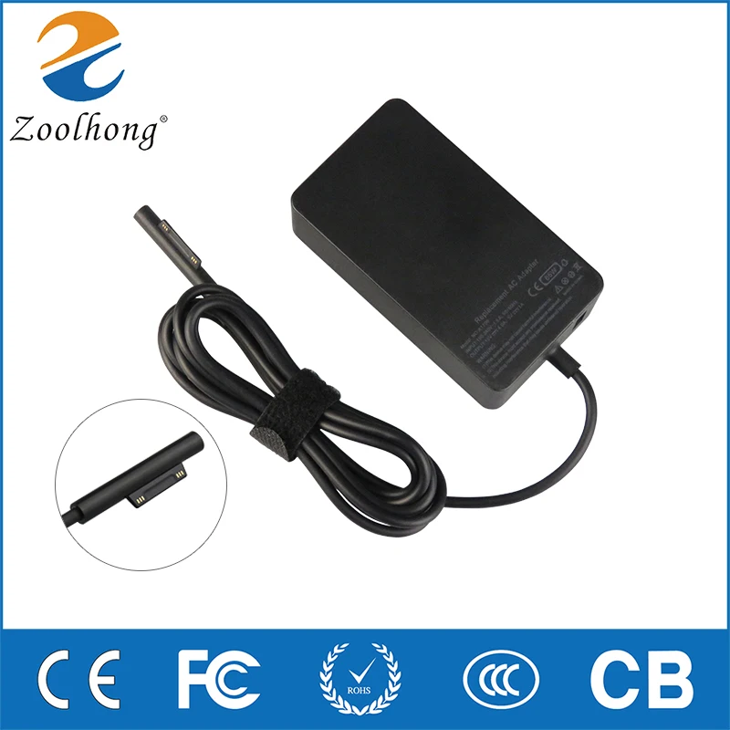 15V 4A 65W Con Ricarica Rapida 5V 1A Per Microsoft Surface Book Pro3 Pro4 Pro5 Pro6 Pro7 Laoptop Tablet Power Adapter 1706 Caricabatterie