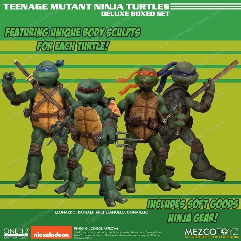 In Magazzino Mezco Toys One:12 Teenage Mutant Ninja Turtles 1/12 Anime Action Figures Models Doll Collector