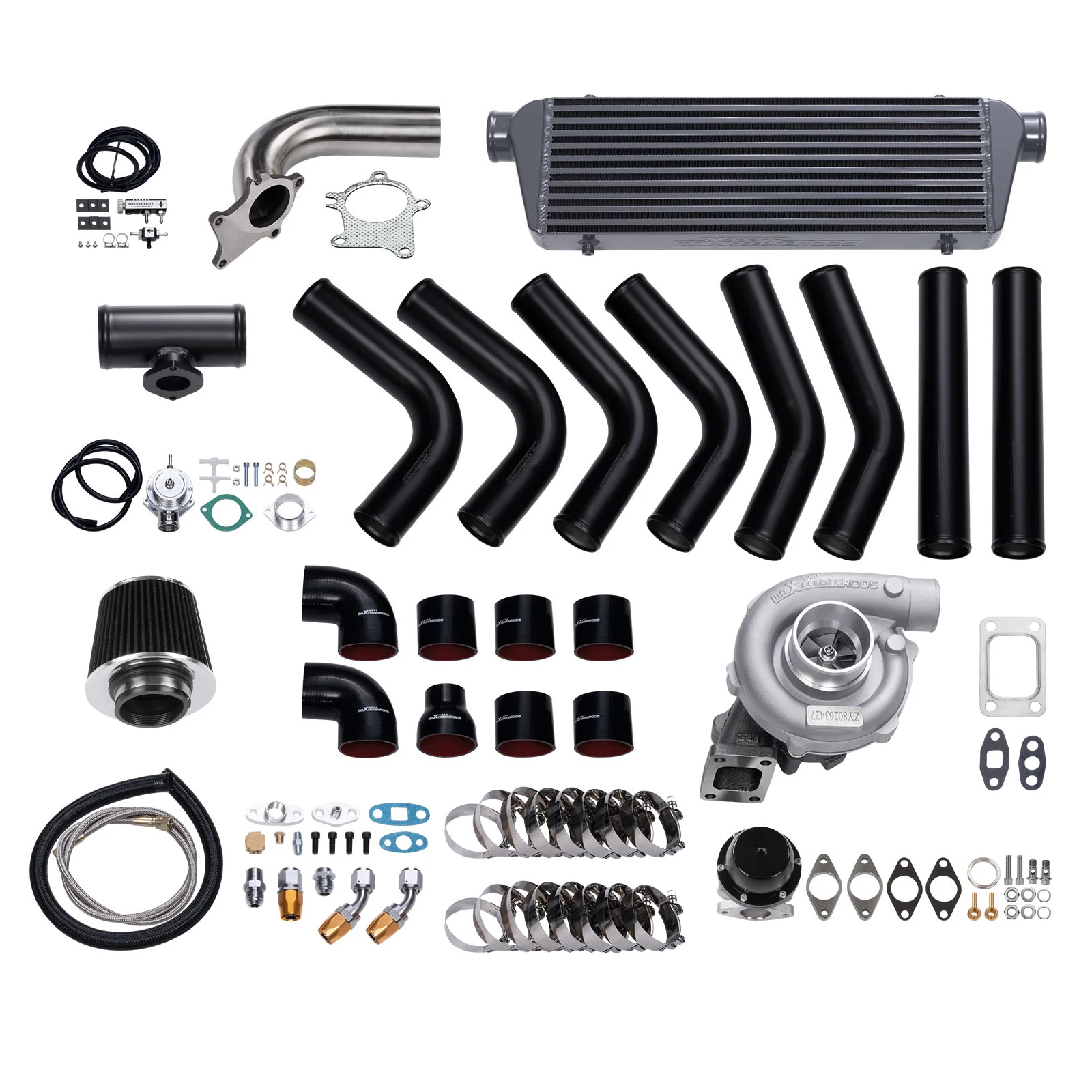 T3 Turbo Kit Per Bmw E36 323I I6 1995-1999 Intercooler + Pipe + Oil Line + Bov T4 T04E Per 323 325 328 330 Intercooler Tubo Della Linea Del Carburante
