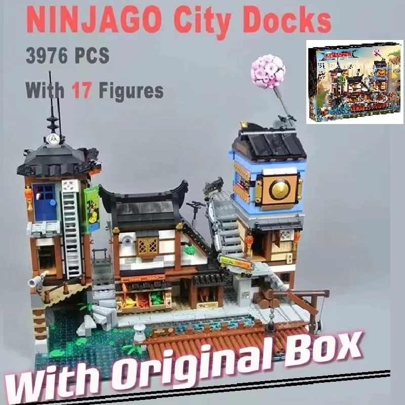 Compatibile 70657 City Docks 06083 Modello Building Blocks Moc Display Bricks Boy Toys Regali Di Natale Di Compleanno