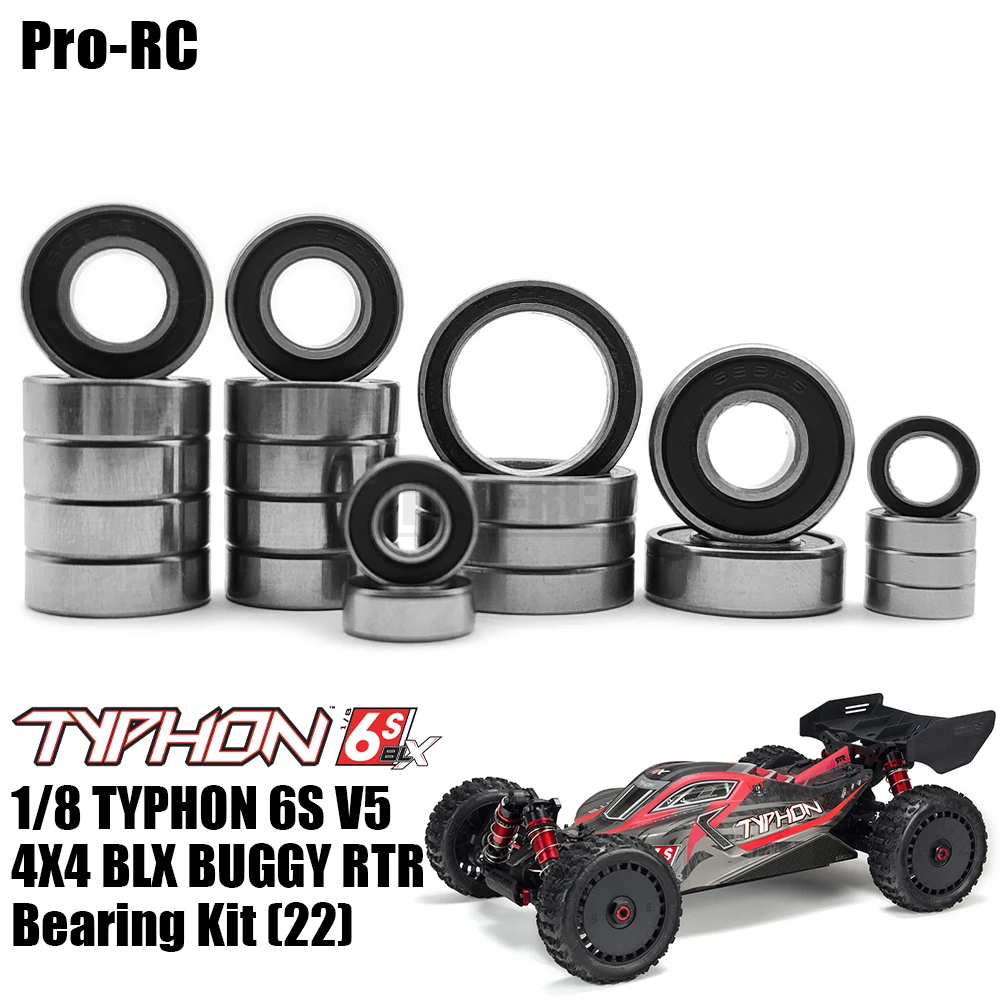 Per Arrma 1/8 Typhon 6S V5 4X4 Blx Buggy Kit Cuscinetto Sigillato 22 Pezzi