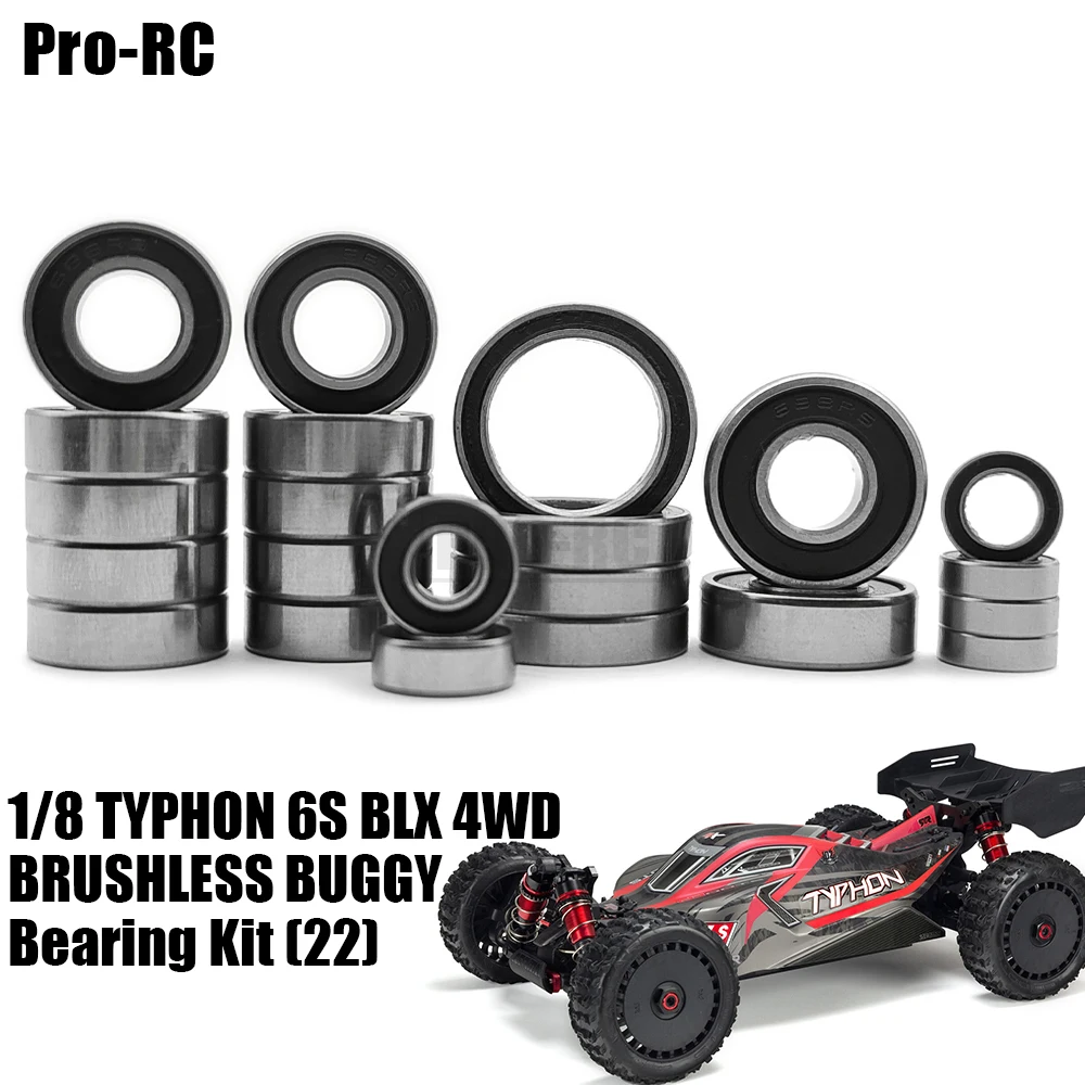 Per Arrma 1/8 Typhon 6S Blx 4Wd Buggy Kit Cuscinetto Sigillato 22 Pezzi