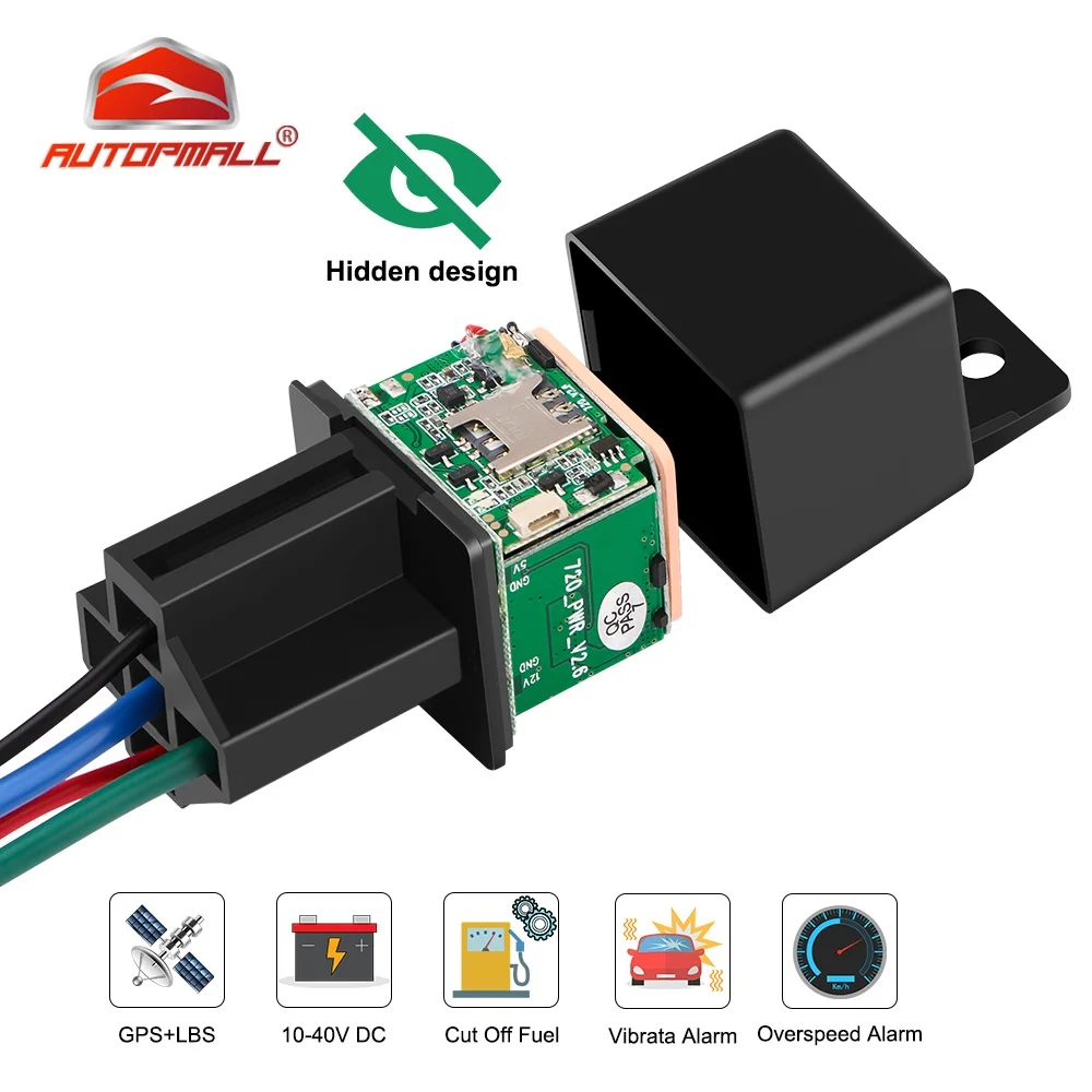 Relè Gps Tracker Localizzatore Gps Per Auto Cut Off Oil Fuel Design Nascosto Gsm Gps Google Maps Localizzatore Per Auto In Tempo Reale Allarme Shock A