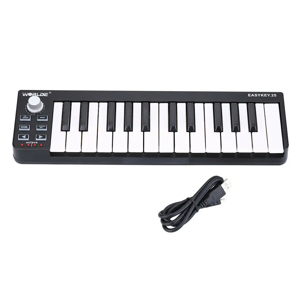 )De Easykey.25 Tastiera Midi Controller Drum Pad 25 Tasti Tastiera Elettronica Midi Controller Tastiera