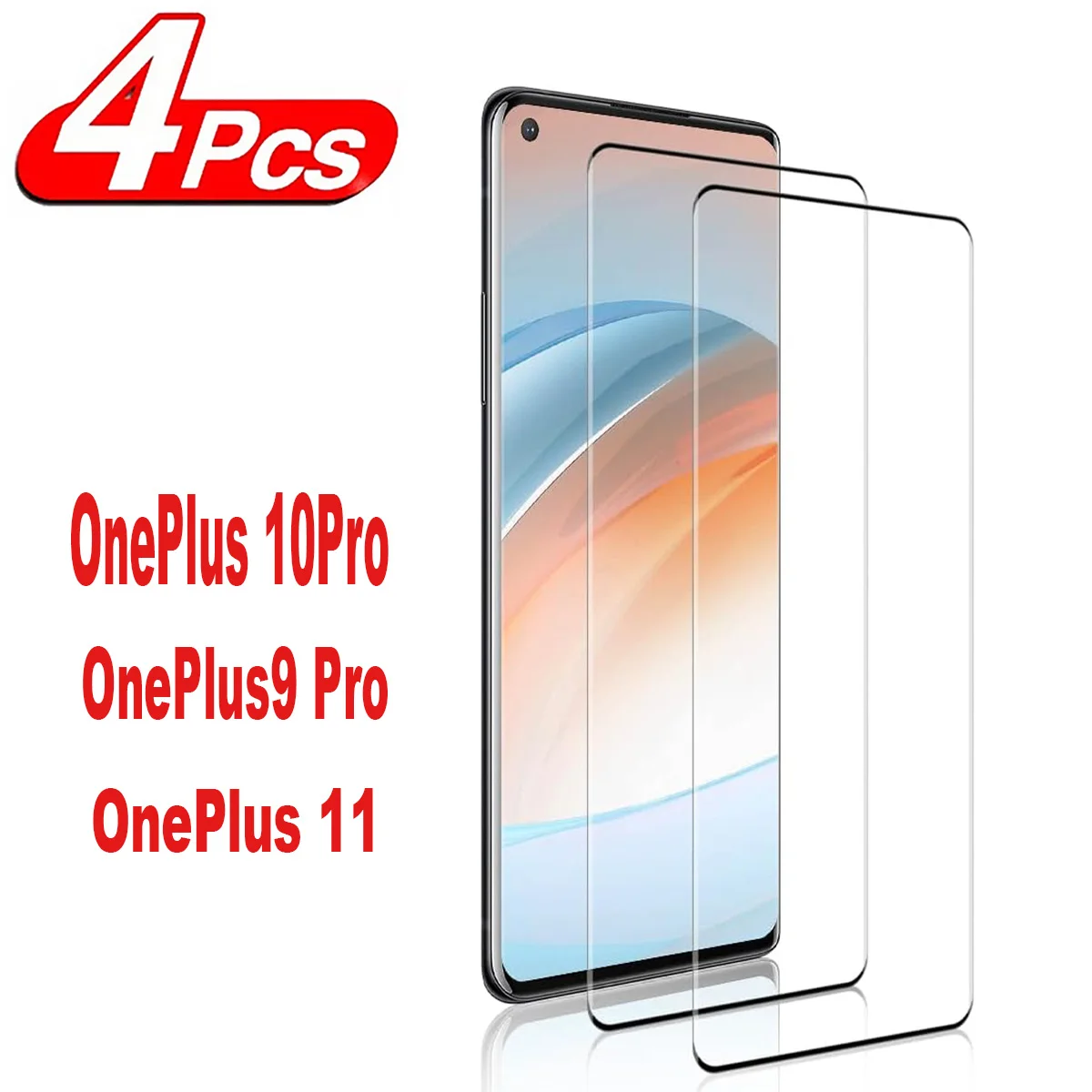 2/4 Pezzi Di Vetro Temperato Per Oneplus 10 Pro 9 Pro Oneplus 11 12 8 7 T Pro Protezione Dello Schermo In Vetro Protettivo