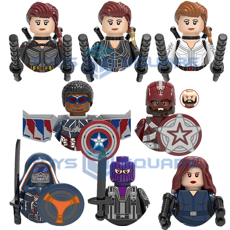 The Baron Zemo Black Widow Falcon Natasha Romanoff Taskmaster Red Guardian Model Blocks Moc Bricks Set Regali Giocattoli X0272