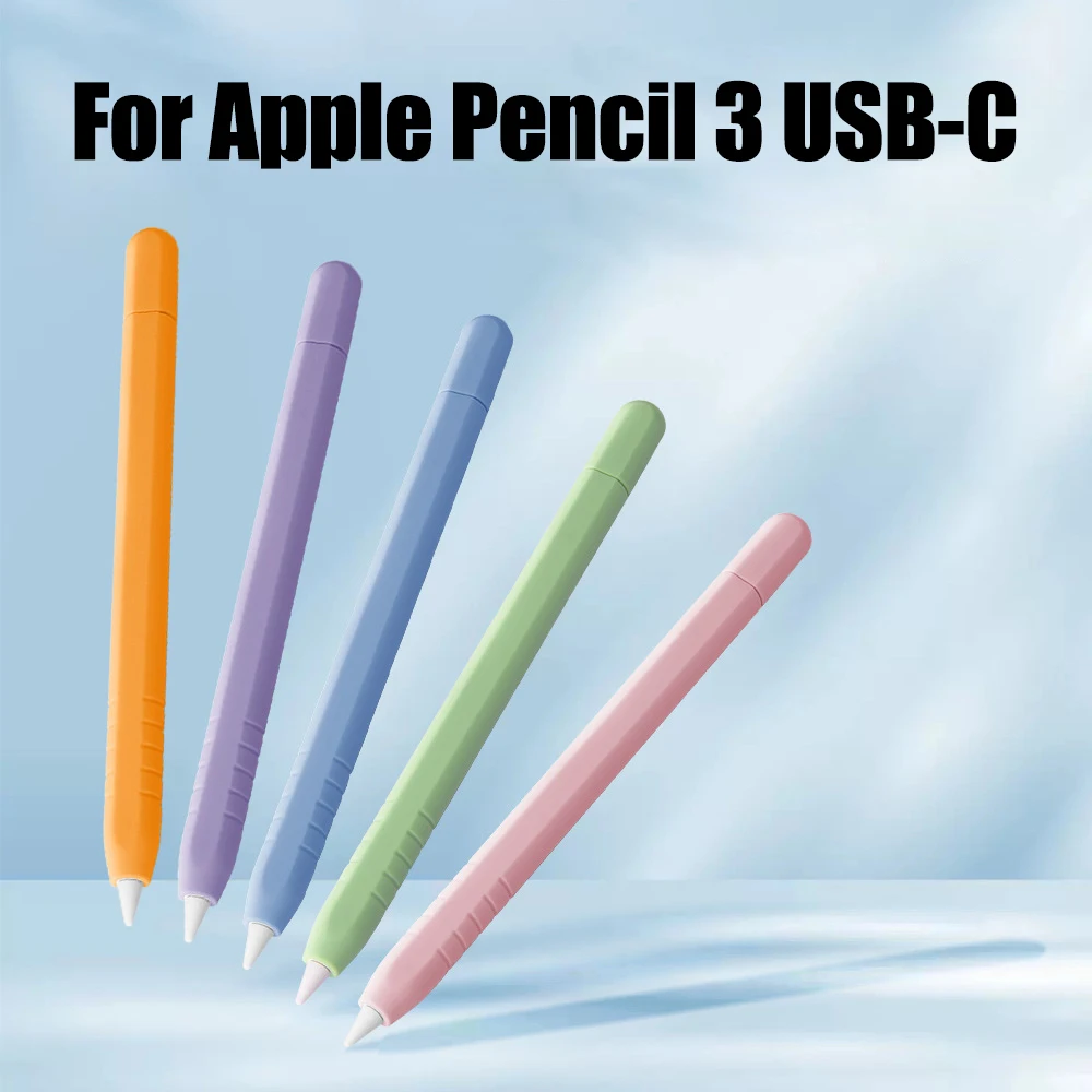 Custodia Protettiva Morbida Per Apple Pencil Usb-C Per Ipad Pencil 3 Touch Pen Grip Holder Sleeve Cover Stilo Portatile