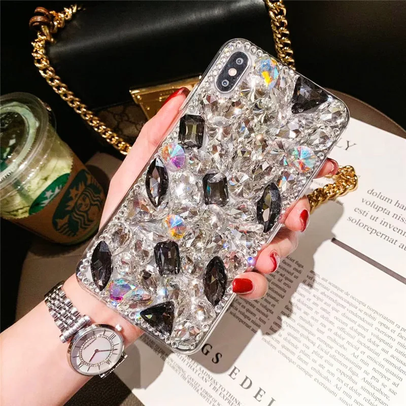 Luxury Glitter Diamond Sparkling Bling Fancy Jewellery Flower Girl Phone Case Per Xiaomi Redmi 9A Note 8 10S Note11 12Pro