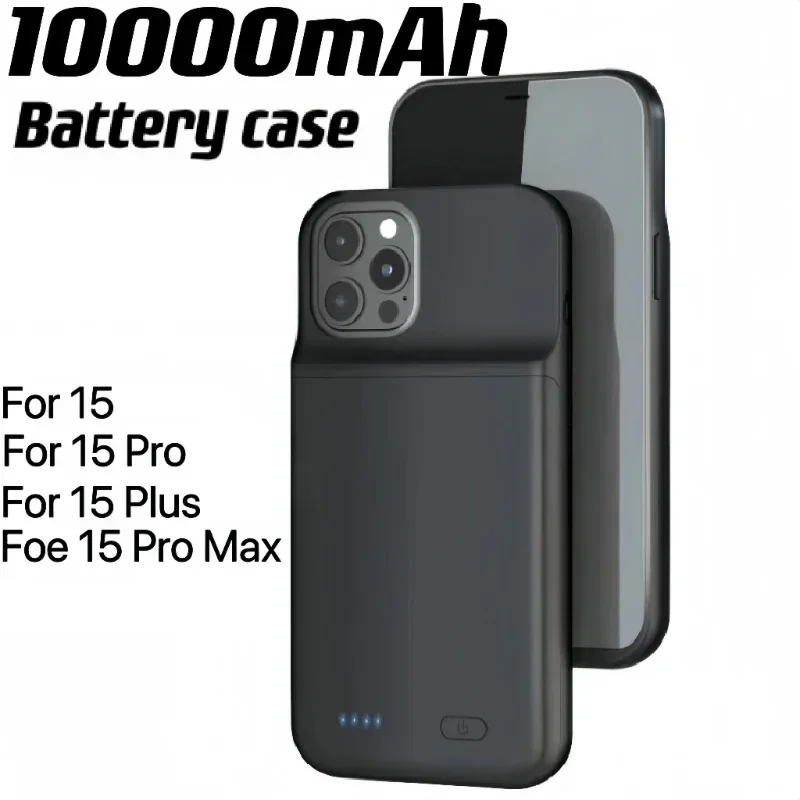 Custodia Per Caricabatteria Da 10000Mah Per Iphone 15 Pro Max Power Per Iphone 15 Pro 15 Plus Extenal Battery Charging Cover Power Bank