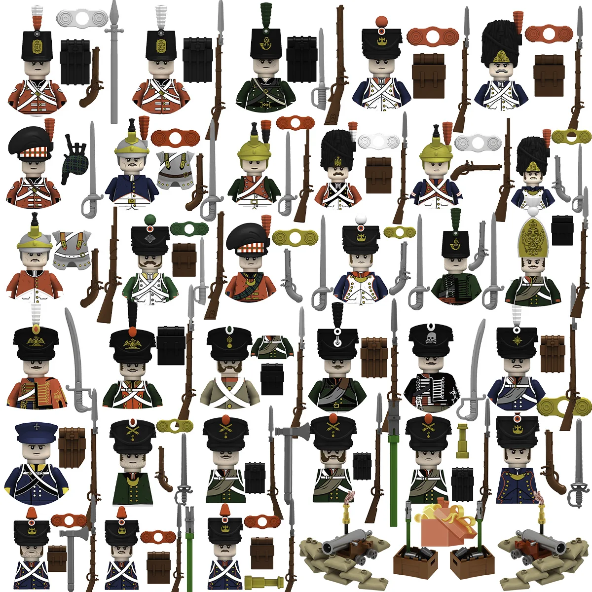 Moc Ww2 War Figure Army Soldier Guns Sword Armas Rifle Trench Conchiglie Modelli Kids Block Gift For Boys Girls 2023 New Juguetes