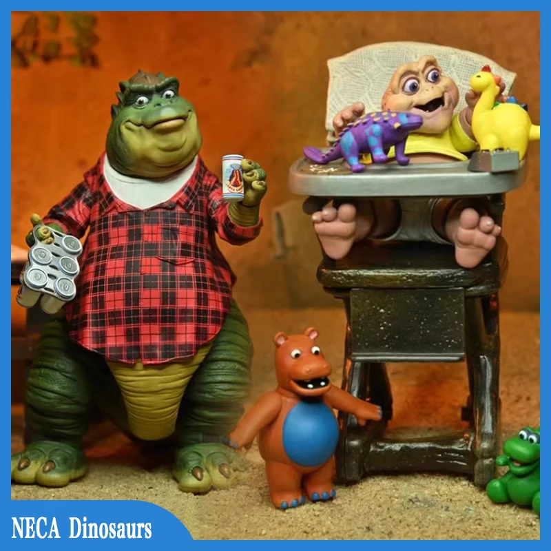 Neca Dinosauri Ultimate Earl Sinclair Baby Sinclair Papa Dinosaur Anime Action Figures Model Figurine Pvc Gifts Toys