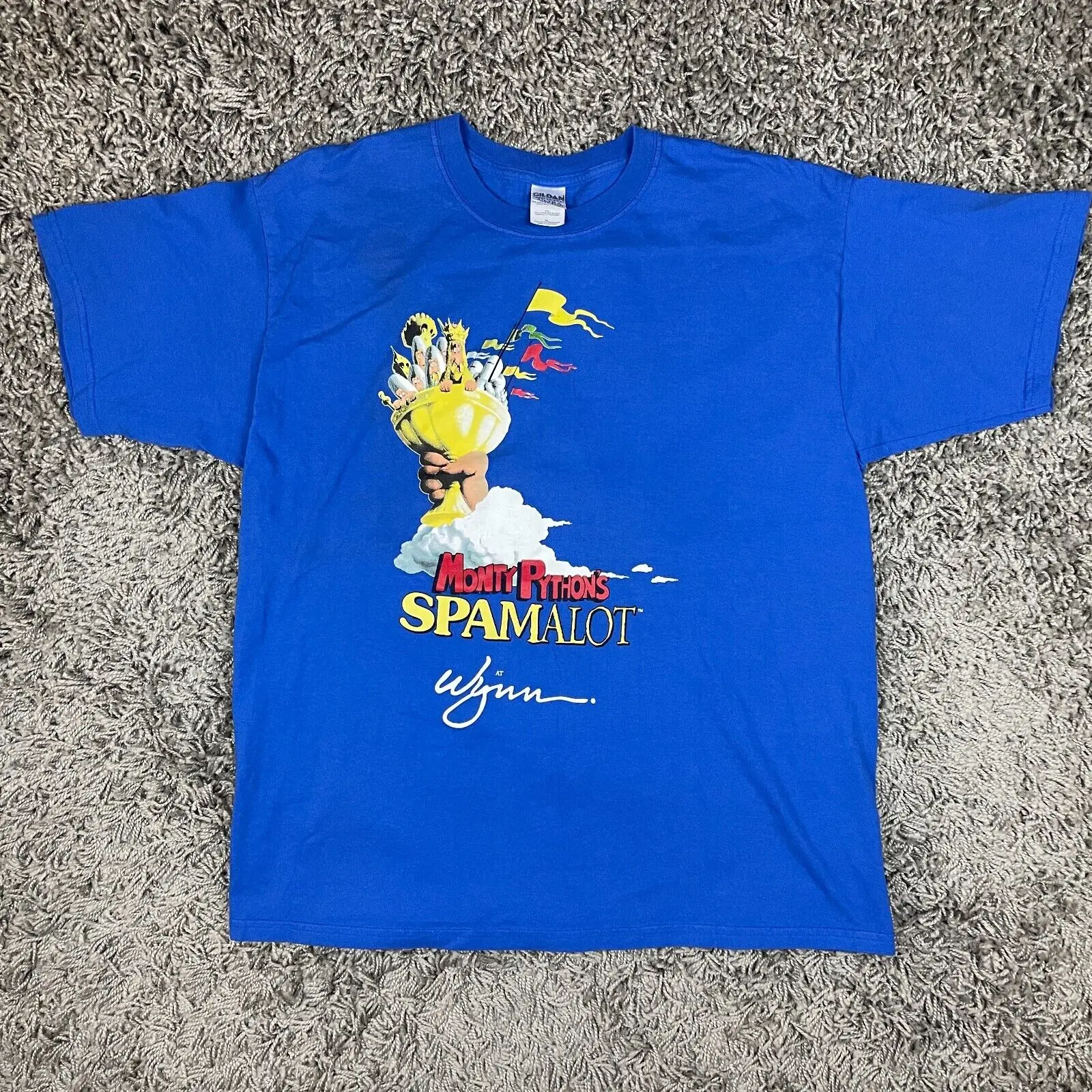 Maglietta Vintage Monty Python Adulto Extra Large Xl Blue Anni '90 Movie Promo Cartoon