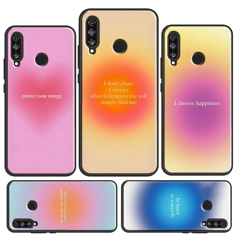 Custodia Ins Style Spiritual Angel Energy Hippie Per Huawei P30 Lite P40 P50 P20 Pro P Smart 2021 Nova 5T Nova 9 Honor X9 X8 X7 50