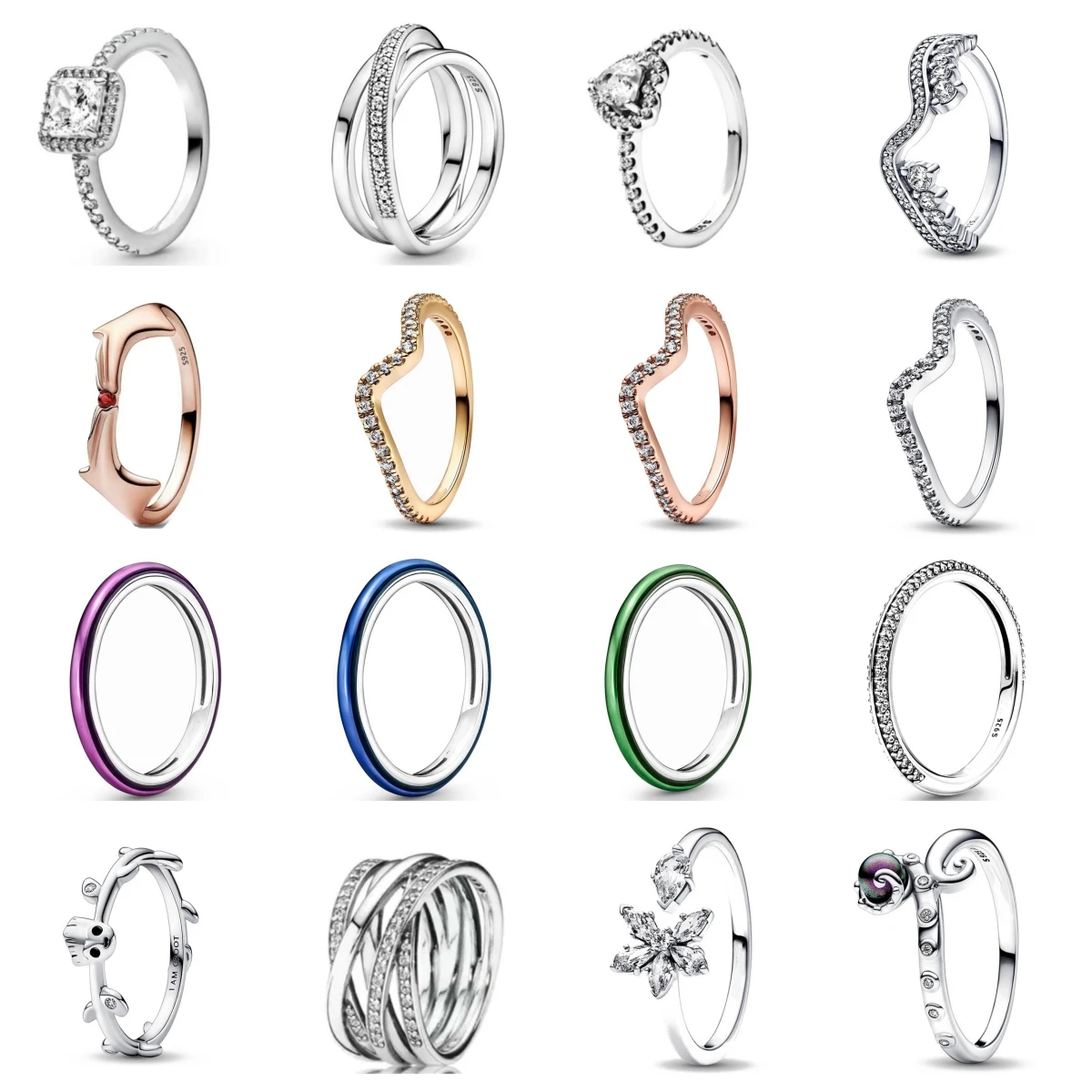 2023 New 925 Silver Octopus Heart Rings Fit European Beads Charms Bracciale Pandora Originale Per Le Donne Creazione Di Gioielli Pandora Fai Da Te