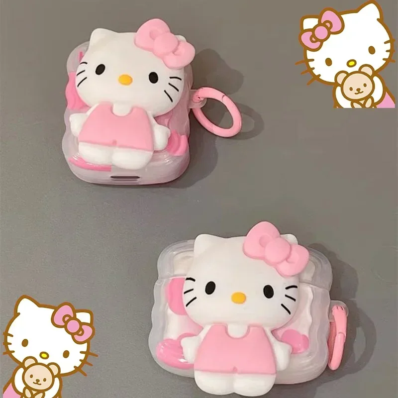 Cute Hello Kitty Kumromimy Melody Sanrio Airpods Case Kawaii 3D Cartoon Airpods 3 2 1 Pro Creative Protectuve Covers Girl Gifts