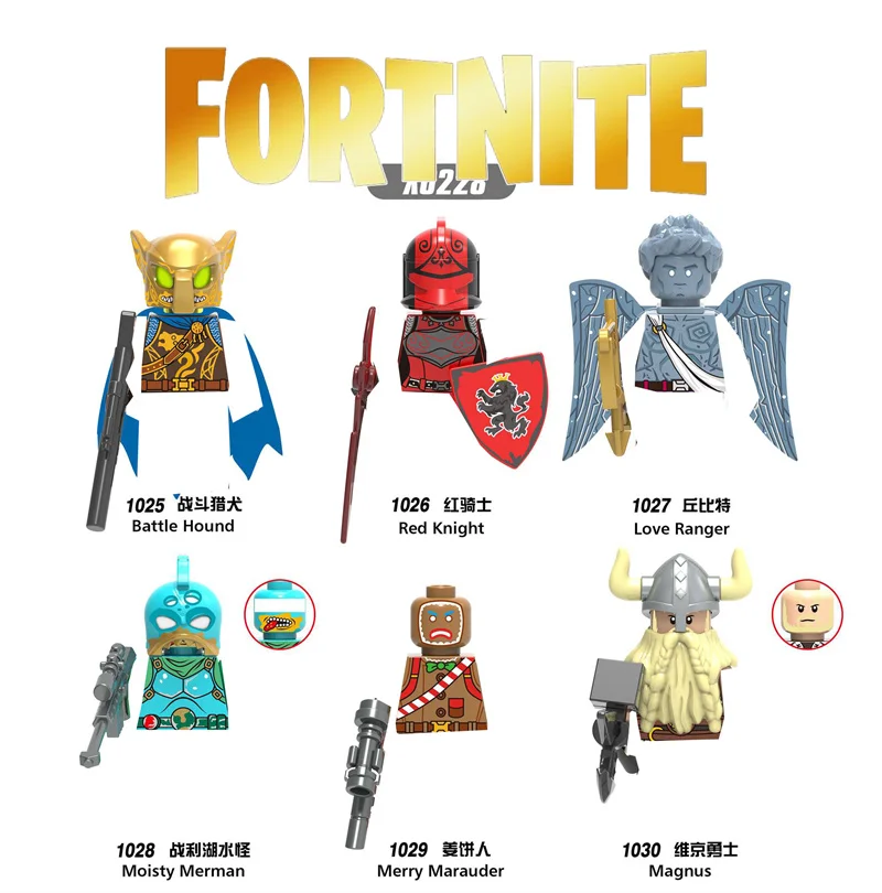 6 Pezzi Set Fortnite Minifigures Battle Royale Blocks Figure Doll Action Model Toys Victory Game Collection Regalo Di Compleanno Per Ragazzo