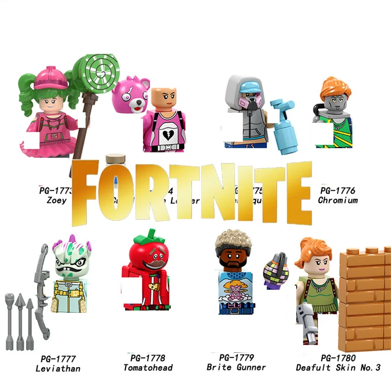 12 Pezzi Set Fortnite Minifigures Battle Royale Blocks Figure Doll Action Model Toys Victory Game Collection Regalo Di Compleanno Per Ragazzo
